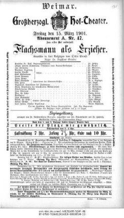 Flachsmann als Erzieher