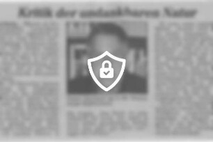 Kritik der undankbaren Natur