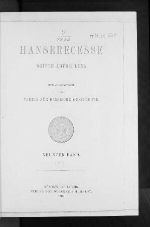 Abth. 3, Bd. 9, 1: Von 1477 - 1530