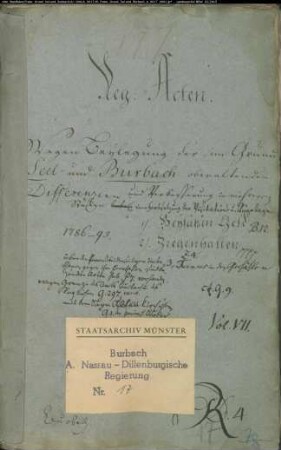 Beilegung von Differenzen im Freien Grund Selbach und Burbach durch Fortsetzung der Visitationsrügetage