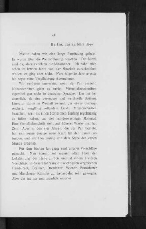 Berlin, den 12. März 1899