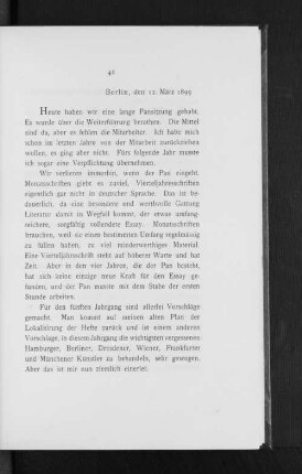 Berlin, den 12. März 1899