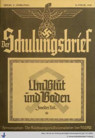 V. Jahrgang, Folge 11: Der Schulungsbrief