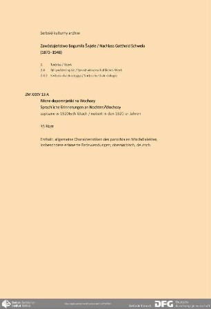 Sprachliche Erinnerungen an Nochten/Wochozy