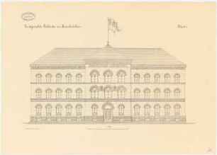 Landgericht, Saarbrücken: Vorderansicht 1:100