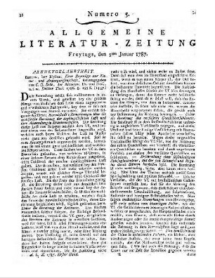 Bücking, J. J. H.: Der gutartige Carbunkel und dessen medicinisch-chirurgische Heilung. Stendal: Franzen und Grosse 1786