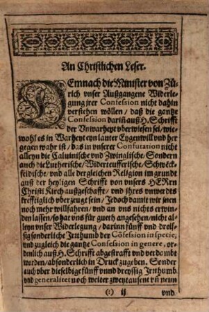Joh. Pistorii Spiegel der Zwinglischen Calvinischen Religion