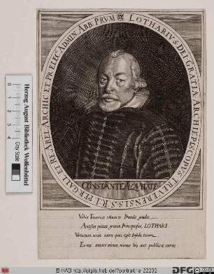 Bildnis Lothar (von Metternich), 1599-1623 Kurfürst u. Erzbischof von Trier