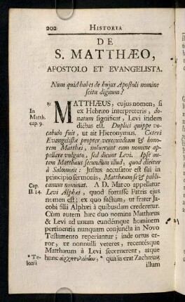 202-209, De S. Matthaeo, Apostolo Et Evangelista.