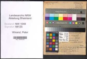Entnazifizierung Peter Winand , geb. 29.06.1907 (Landwirt)