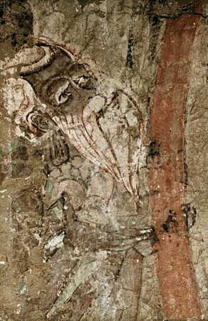 Kopf eines weißhaarigen Brahmanen