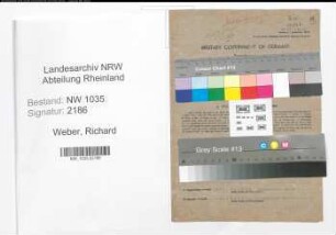 Entnazifizierung Richard Weber , geb. 14.05.1898 (Lehrer)