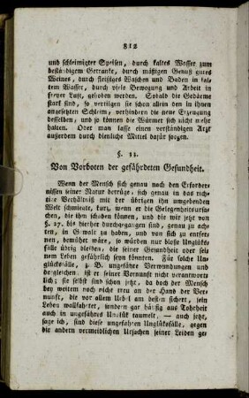 §. 33. Von Vorboten der gefährdeten Gesundheit.