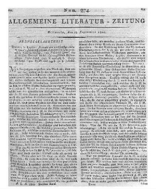 Walpole, H.: Historische, litterarische und unterhaltende Schriften. Übers. von A. W. Schlegel. Leipzig: Hartknoch 1800