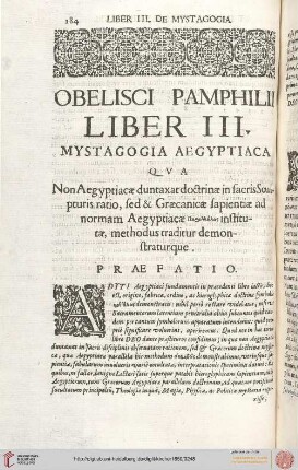 Liber III: Mystagogia Aegyptiaca [...]