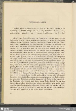 Widmungsbrief