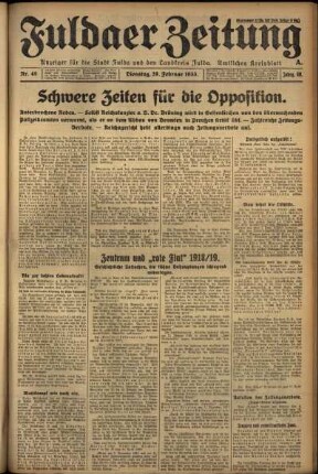 Ausgabe vom Dienstag, den 28. Februar 1933.