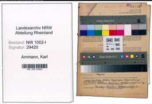 Entnazifizierung Karl Ammann, geb. 14.06.1893 (Kaufmaennischer Angestellter)