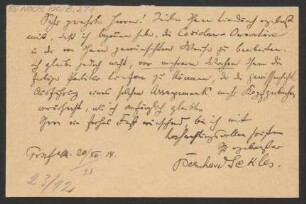 Brief an B. Schott's Söhne : 20.12.1914