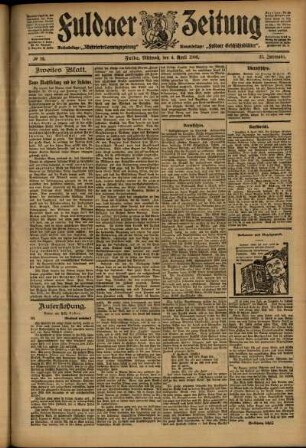 Zweite Ausgabe vom Mittwoch, den 04. April 1906.