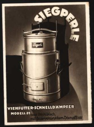 Siegperle Viehfutter - Schnelldämpfer (Postkarte)