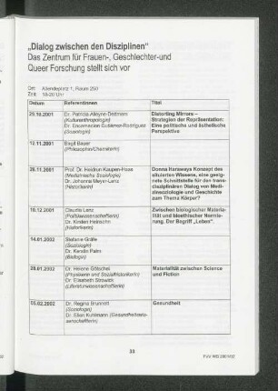 "Dialog zwischen den Disziplinen"