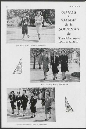 Niñas y damas de la Sociedad de tres Arroyos (Prov. de Bs. Aires)
