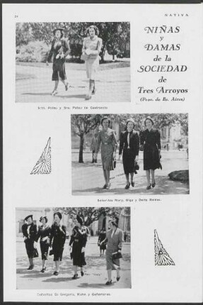 Niñas y damas de la Sociedad de tres Arroyos (Prov. de Bs. Aires)