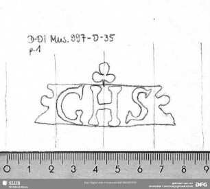 W-Dl-007 Wappen Kursachsen in Kartusche + "Dresden" / "GHS"