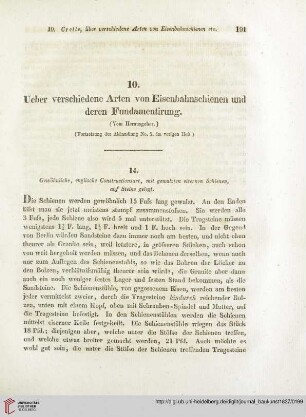 11: Über verschiedene Arten von Eisenbahnschienen und deren Fundamentirung, [2]