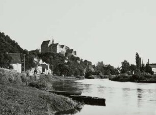 Colditz, Blick über die Zwickauer Mulde zum Schloss