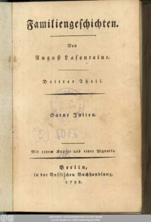 Dritter Theil: Saint Julien