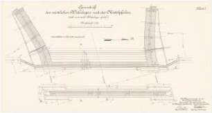 Hohenzollernkanal Eberswalde Unterführung der Eisenbahn Berlin - Stettin: Grundriss, Details