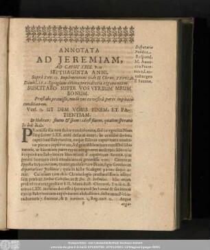 Annotata Ad Ieremiam, Ad Caput XXIX. V. 10