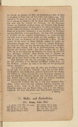 C. Volks- und Kinderlieder