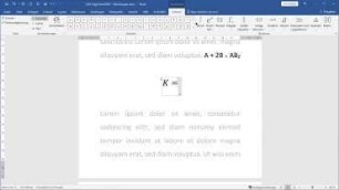 Word: Fachlich Arbeiten - Einfügen von Gleichungen