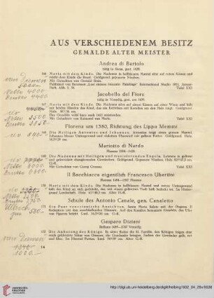 Aus verschiedenem Besitz (Nr. 166-244)