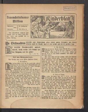 November und Dezember 1919. Nr. 11 u. 12