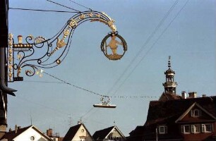Esslingen: Wirtshausschild am Marktplatz
