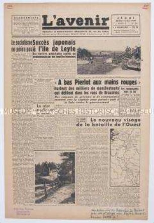 Zeitung für belgische Fremdarbeiter/Zwangsarbeiter in Deutschland "L'avenir"