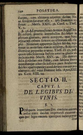Caput I. De Legibus Divinis.