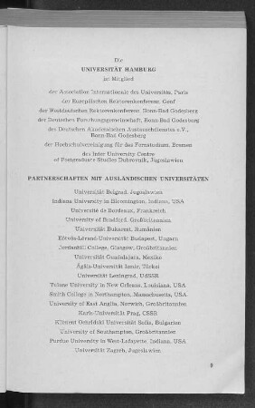 Partnerschaften mit ausländischen Universitäten