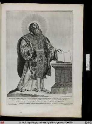 Der heilige Marcellinus mit Schreibfeder
