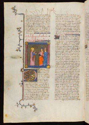 Titelminiatur: Paulus spricht zu Timotheus und Silvanus