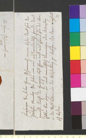 Brief von Wolfskeel von Reichenberg (Fritsch), Henriette Albertine Antonie von an Goethe, Johann Wolfgang von