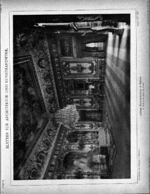 Tafel 89: Schloss Herrenchiemsee in Bayern. 2. Blick in die "Salle du conseil"