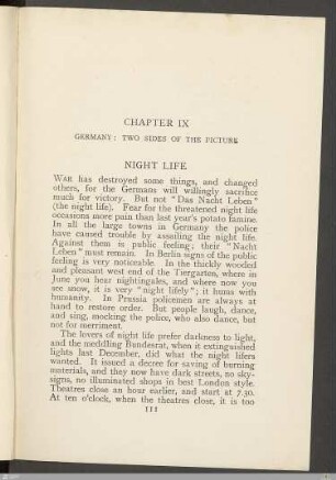 Chapter IX - Germany: Two sides of the picture