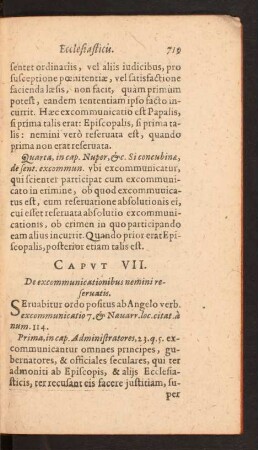 Capvt VII. De excommunicationibus nemini reseruatis.
