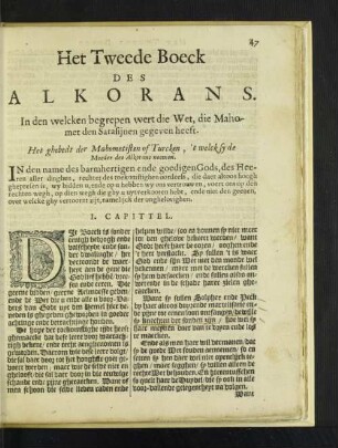 Het Tweede Boeck des Alkorans.