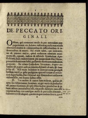 De Peccato Originali.